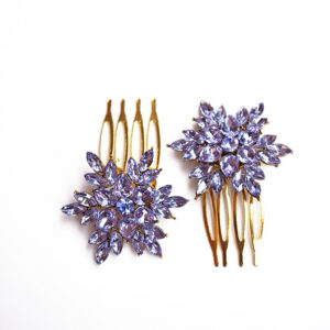 Pareja de peinetas lilas