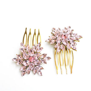 Pareja de peinetas rosas