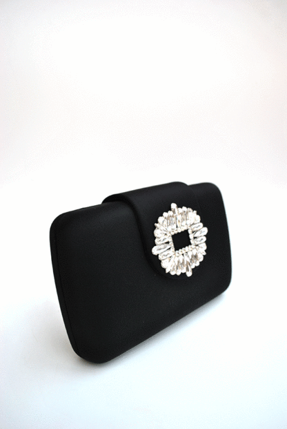 Bolso clutch negro joya - Imagen 2