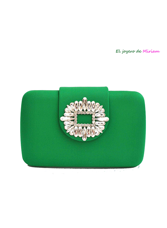 Bolso clutch verde joya