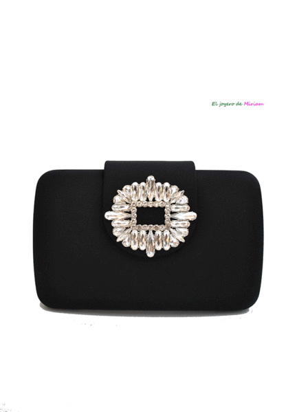 Bolso clutch negro joya
