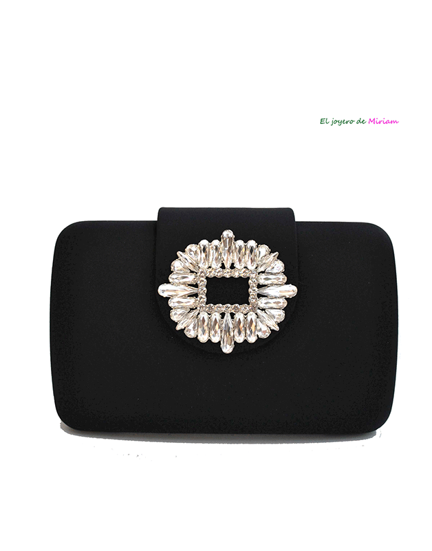 Bolso clutch negro joya