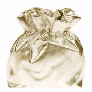 Bolso clutch saco dorado