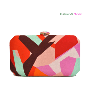 Bolso clutch multicolor estampado