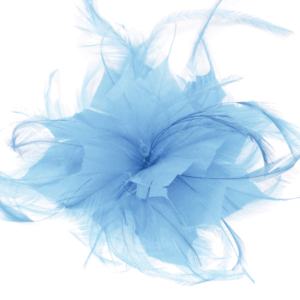 Tocado flor celeste