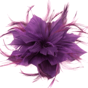 Flor tocado berenjena