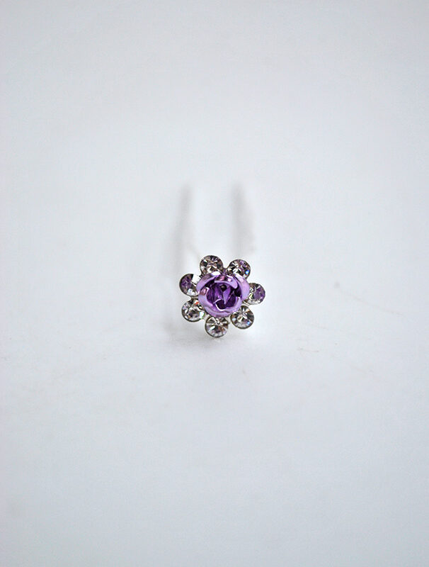 Horquilla lila y plata