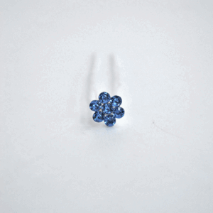 Horquilla azul y plata