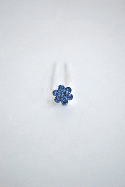 Horquilla azul y plata
