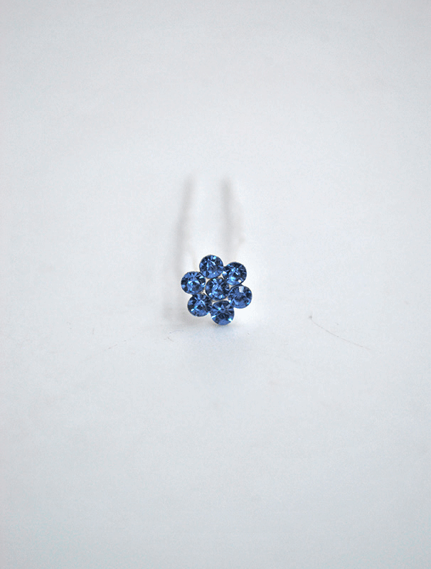 Horquilla azul y plata