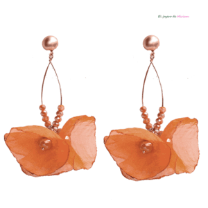 Pendientes pétalos naranjas