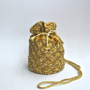 Bolso bombonera dorada