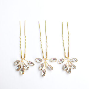 Juego 3 horquillas cristales