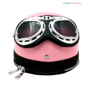 Mochila rosa casco de moto