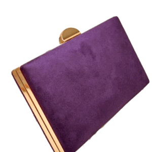 Bolso clutch morado berenjena