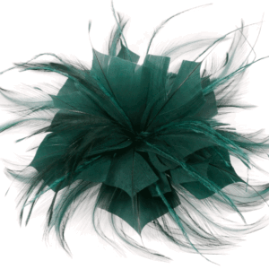 Flor tocado verde botella