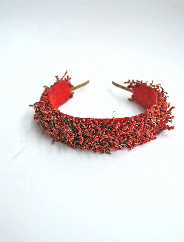 Diadema roja burdeos