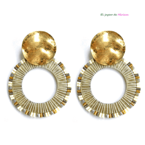 Pendientes aros verde kaki