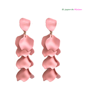 Pendientes resina rosa
