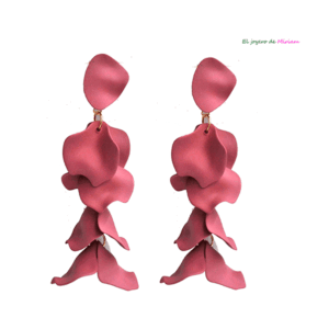 Pendientes rosa empolvado