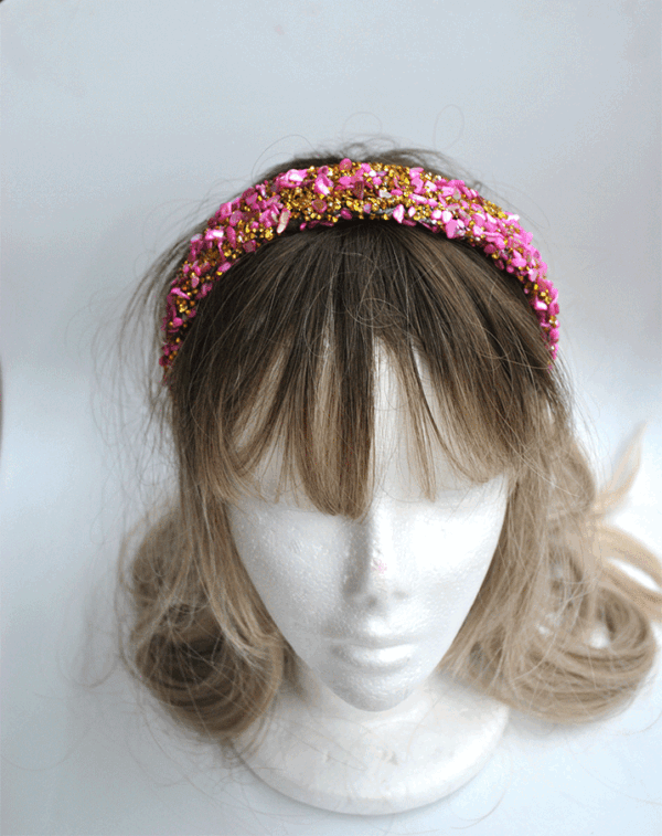 Diadema rosa de fiesta - Imagen 6