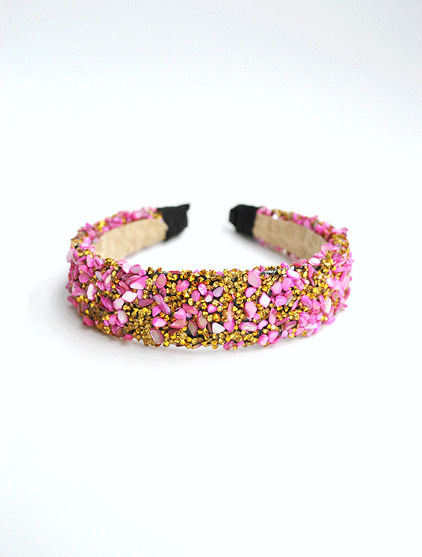 Diadema rosa de fiesta