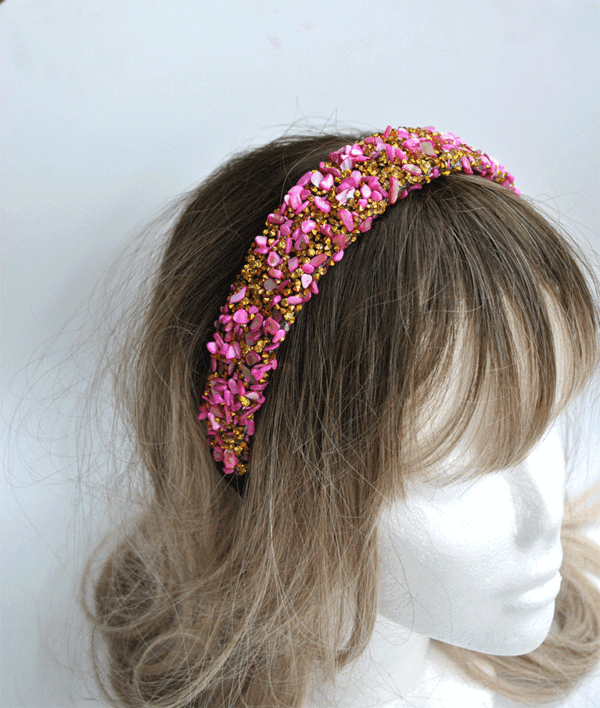 Diadema rosa de fiesta - Imagen 5