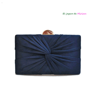 Clutch azul marino frunce