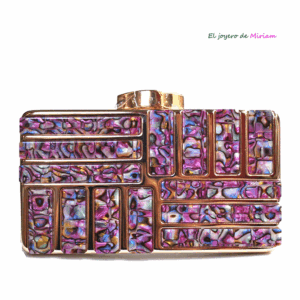 Clutch nácar multi berenjena