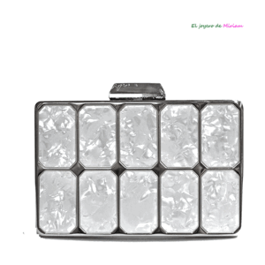 Clutch nácar blanco perla
