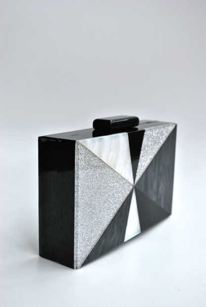 Bolso clutch negro nácar - Imagen 2