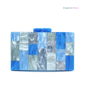 Clutch nácar tonos azules
