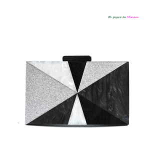 Bolso clutch negro nácar