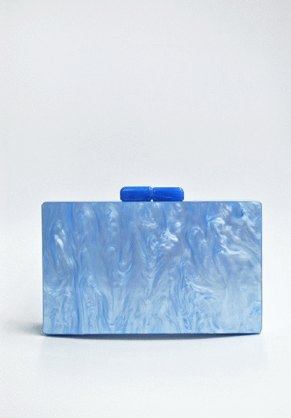 Clutch nácar tonos azules - Imagen 4