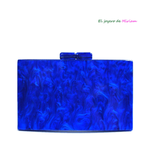 Clutch azul eléctrico nácar