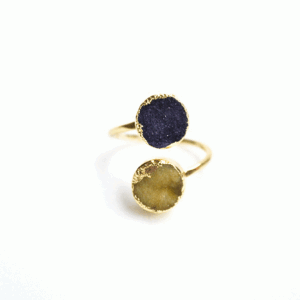 Anillo morado y mostaza