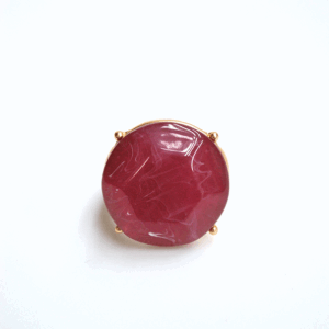 Anillo elástico rojo burdeos