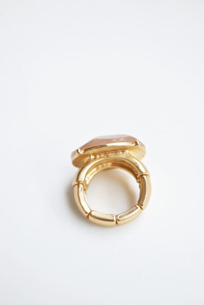 Anillo redondo rosa maquillaje - Imagen 3