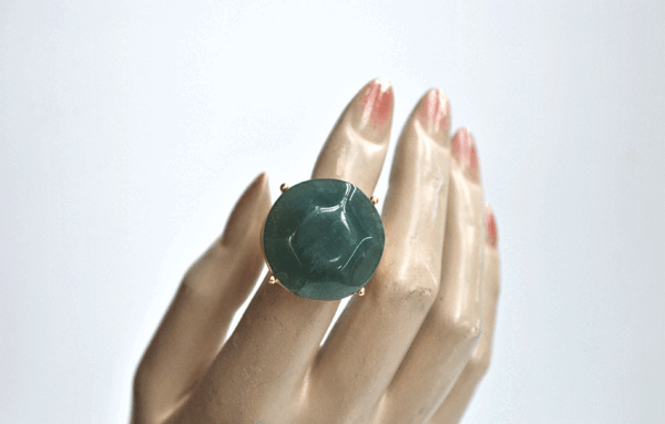 Anillo redondo verde - Imagen 4