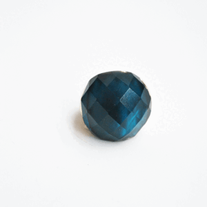 Anillo redondo azul petróleo