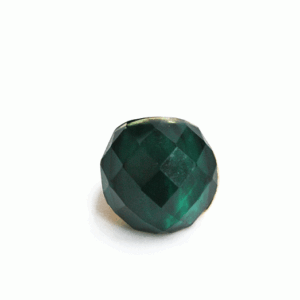 Anillo redondo verde botella