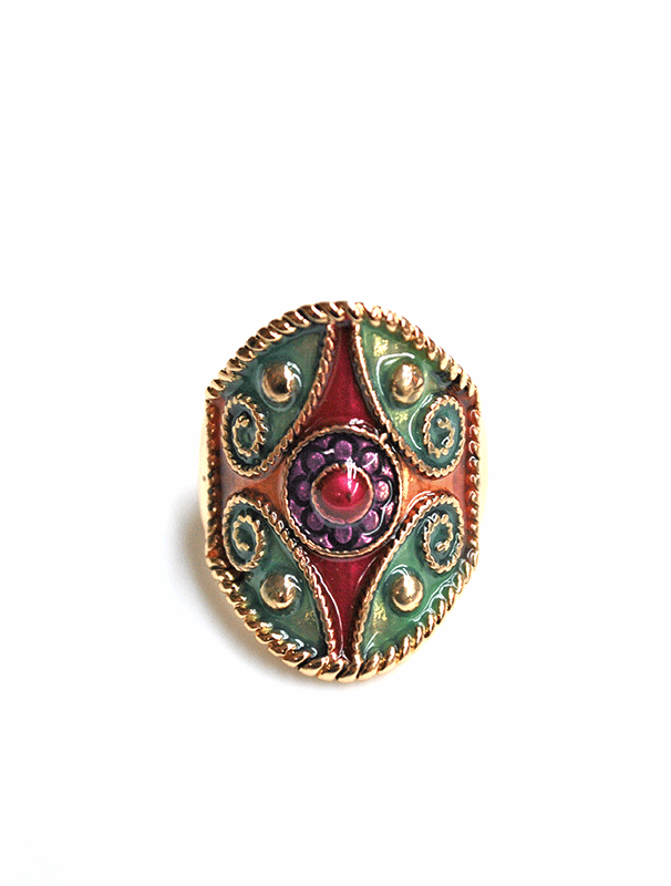 Anillo esmaltes multicolor