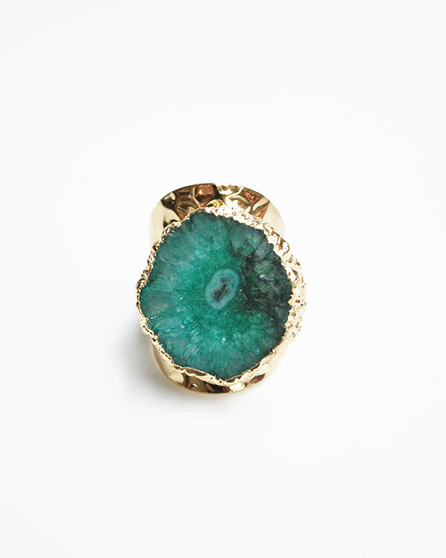 Anillo pulido turquesa