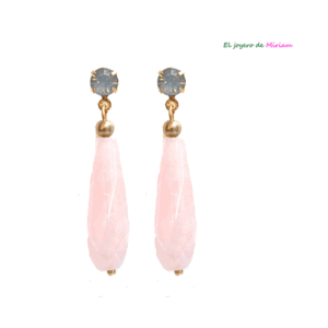 Pendientes lágrimas rosas