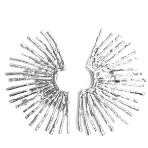 Pendientes plateados irregulares