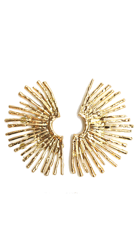 Pendientes dorados irregulares