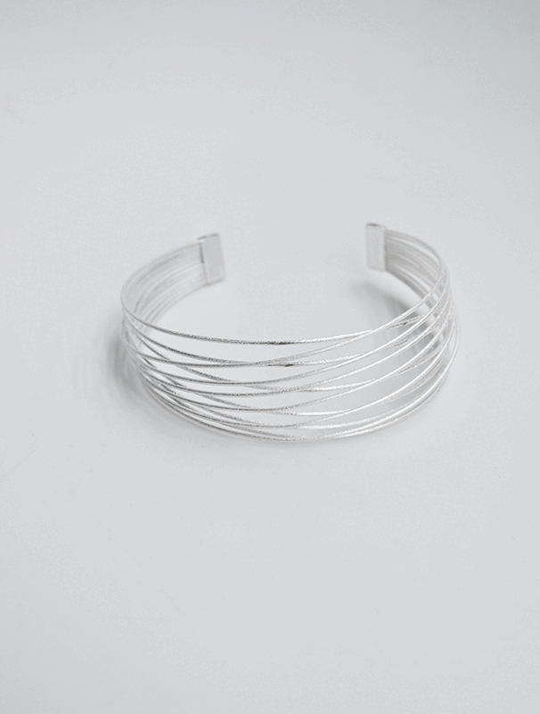 Choker plateada mate