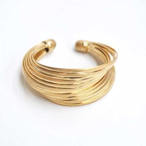 Pulsera dorada tubos