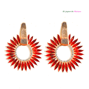 Pendientes rojos de fiesta