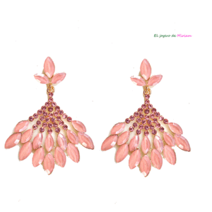 Pendientes rosas cristales